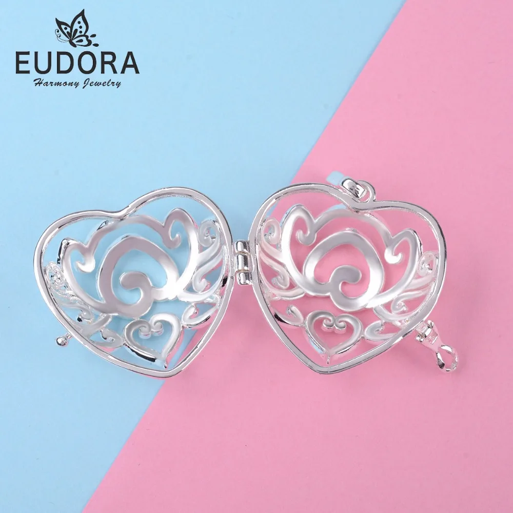 Ожерелье медальон в форме сердца Eudora Harmony клетка для беременных подходит