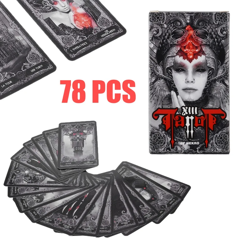 

78Pcs Dark Tarot Card English Deck Mysterious Divination Personal Board Game For DIY Playing Card Games