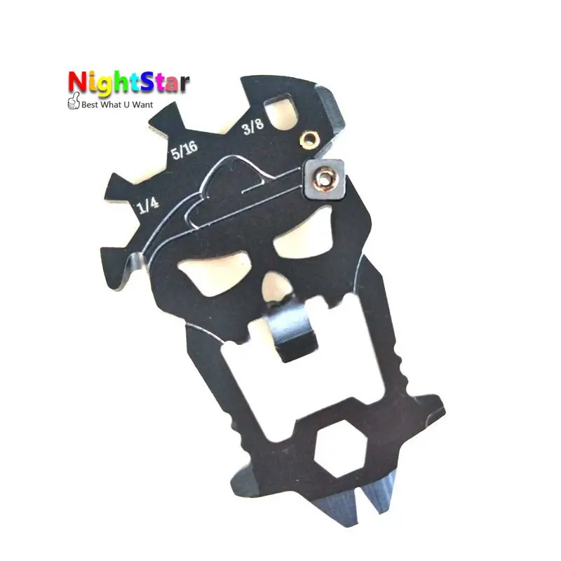 

12 in 1 Portable Skull Mini Screwdriver Bottle Opener EDC Outdoor Multi-tool Camping Equipment Straight Screwdriver