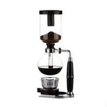 Японский Стиль кофеварка с сифоном Чай сифонная колба вакуумная Кофеварка стекло Тип кофе машинный фильтр 3cup D050