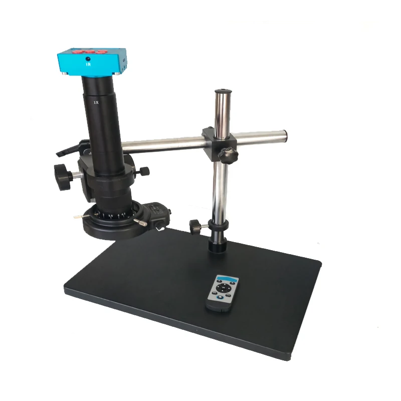 

30MP 2K 1080P HDMI Digital USB Video Microscope Camera +180X 300X C-Mount lens +144 Led lights +adjustable Single arm support