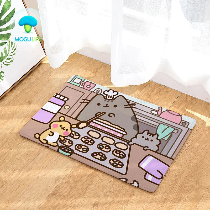 

IVYYE Grey Cat Customized Anime Mat Decoration Home Carpets Cartoon Rug Bedroom Floor Mats Bath Plush Rugs Doormat NEW