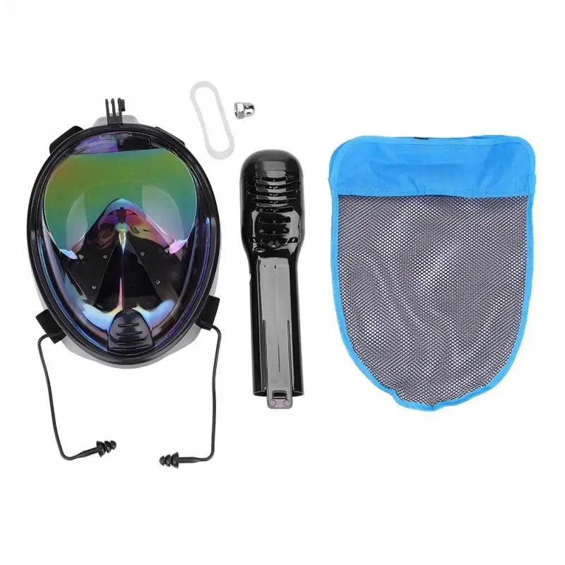 

Full Dry Diving Mask Anti-Leak Anti-fog Full Face 180 Degree View Snorkeling Scuba Underawter Tube Mask with Mount for Gopro