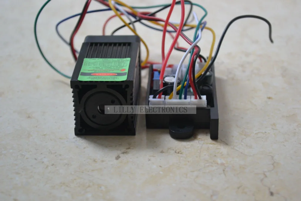 

12V 532nm 100mw Green Laser Dot Module Fan Cooling TTL 0-30KHZ-Long time working