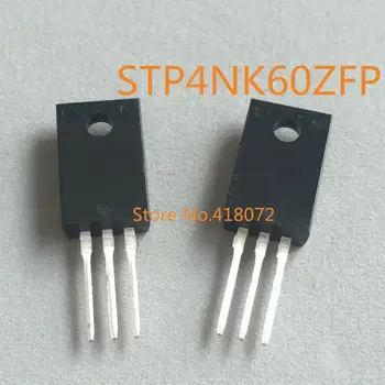 

10pcs/lot STP4NK60ZFP P4NK60ZFP 4N60 TO-220F