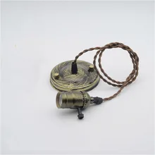 E27/E26 1 м Ретро Винтаж Эдисон лампа базы держатель Медь подвесной потолочный светильник лампа светильник