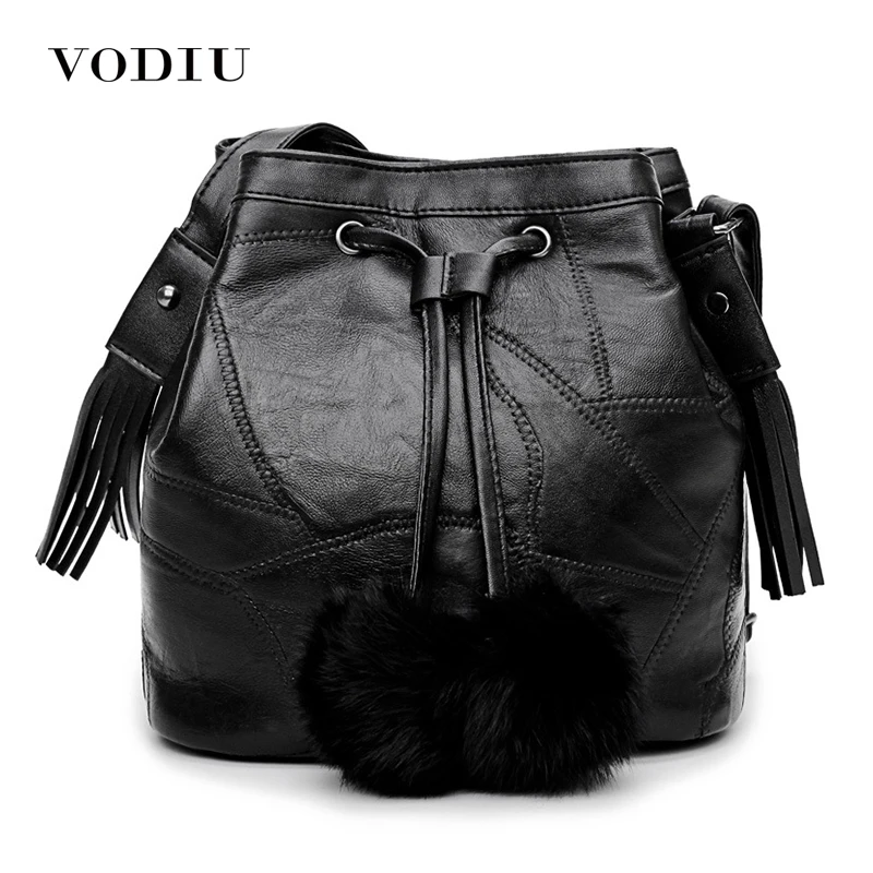 Buy Women Bag Female Bucket Handbags Leather Over Shoulder Bag Crossbody Famous