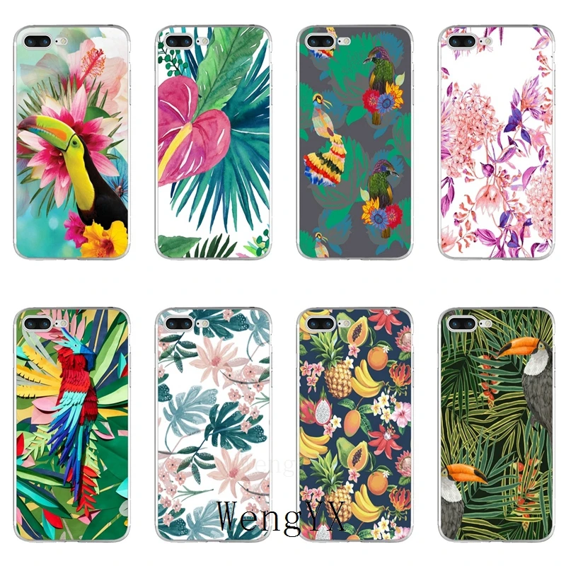Тропические джунгли птицы цветок лист тонкий Силиконовый ТПУ мягкий чехол для телефона для LG G2 G3 мини дух G4 G5 G6 K7 k8 K10 V10 V20 V30