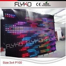 p10 3x4 светодиодный дисплей на занавесе настенный видеоэкран