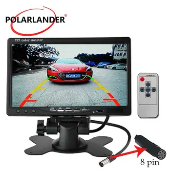

With 2 AV input backup priority High Quality HD 7 Inch Color TFT LCD Car Monitor Free Shipping
