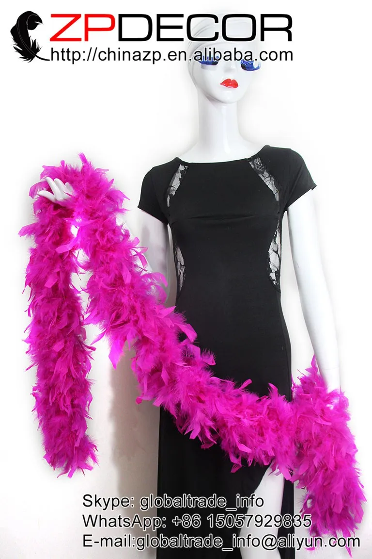 Hot Pink Turkey Chandelle Feather Boas  (7)