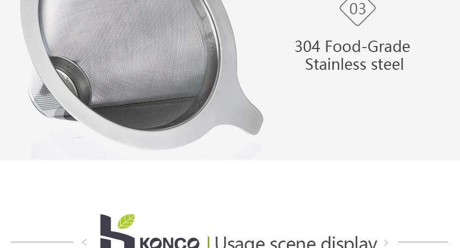 KONCO капельница для кофе из нержавеющей стали с подставкой, конусный фильтр для капельного кофе, многоразовый фильтр для кофе