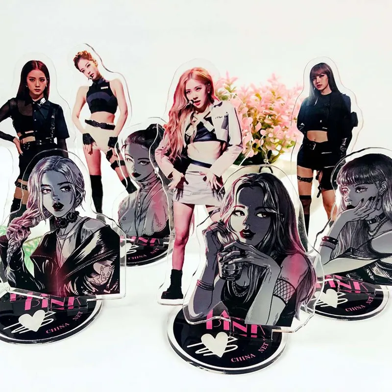 

2019 Kpop Kill This Love BLACKPINK Acrylic Stand Figurine Standing Action Table Decor Stationery Set
