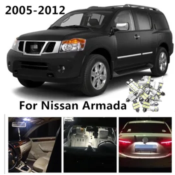 

JGAUT 15pcs LED Map light License Plate light Bulbs For Nissan Armada 2005-2012 Light Bulbs Interior Package Kit