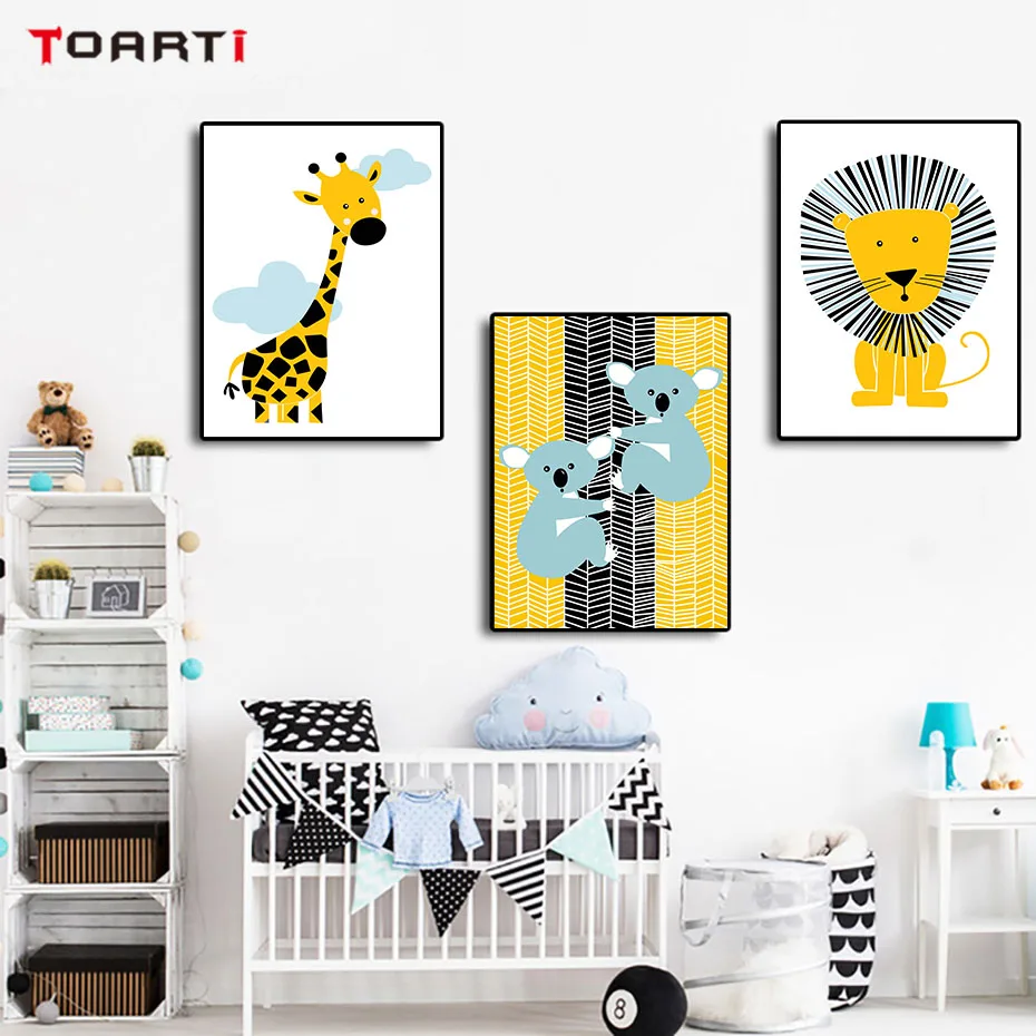 Cartoon Animals Painting Home Decor  (1)