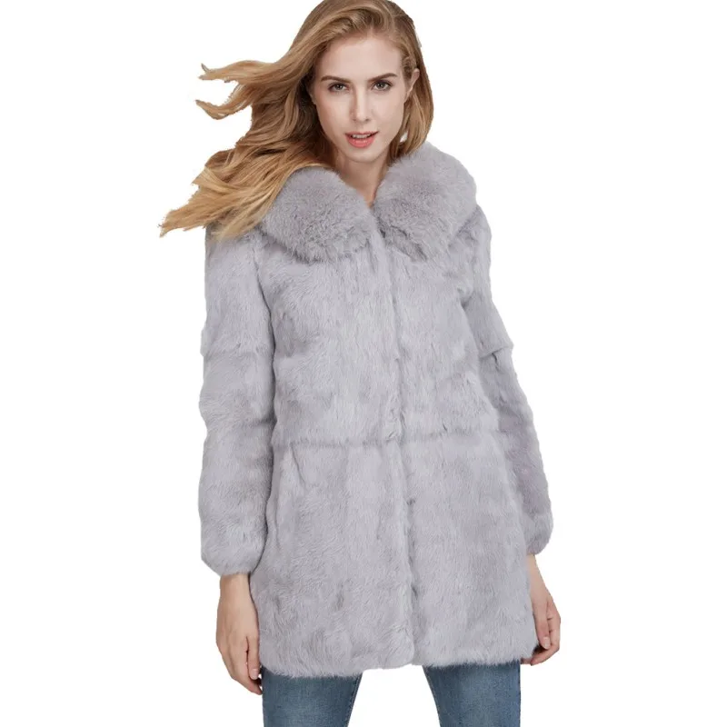 Модное женское пальто из искусственного меха, зимняя теплая меховая куртка с капюшоном, женское плюшевое пальто, Повседневная Верхняя одежда F2
