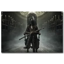 NICOLESHENTING Bloodborne 1 2 Art Silk Fabric Poster Huge Print Print 13x20 32x48inch Game Wall Picture Room Decoration 009