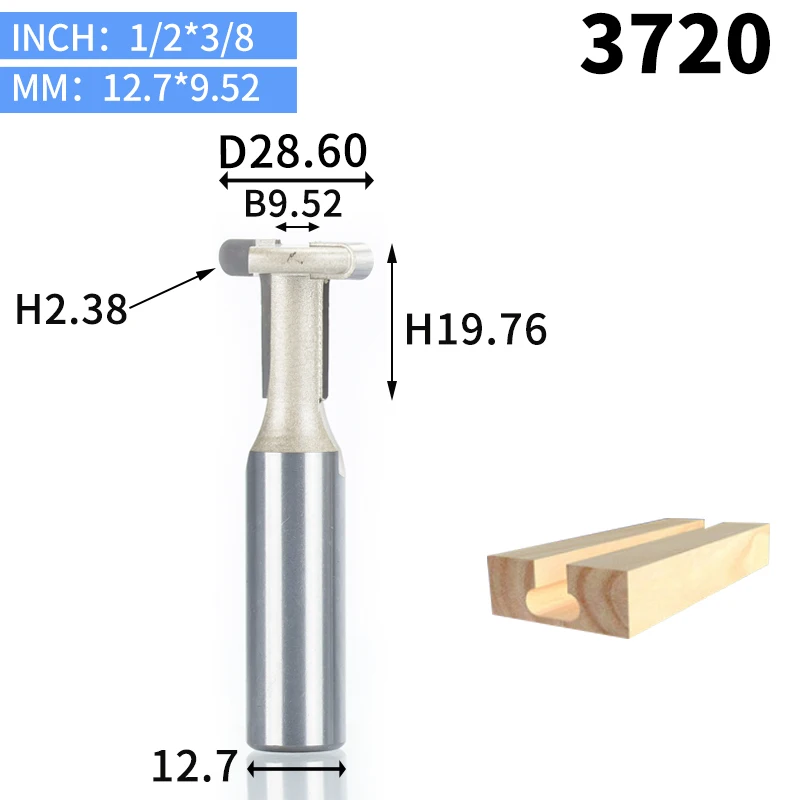 HUHAO 1 шт. 1/" хвостовик Т Тип шарнира бит вольфрам карбид Деревообрабатывающие инструменты профессиональный сорт фрезы для деревообрабатывающего станка - Длина режущей кромки: 3720