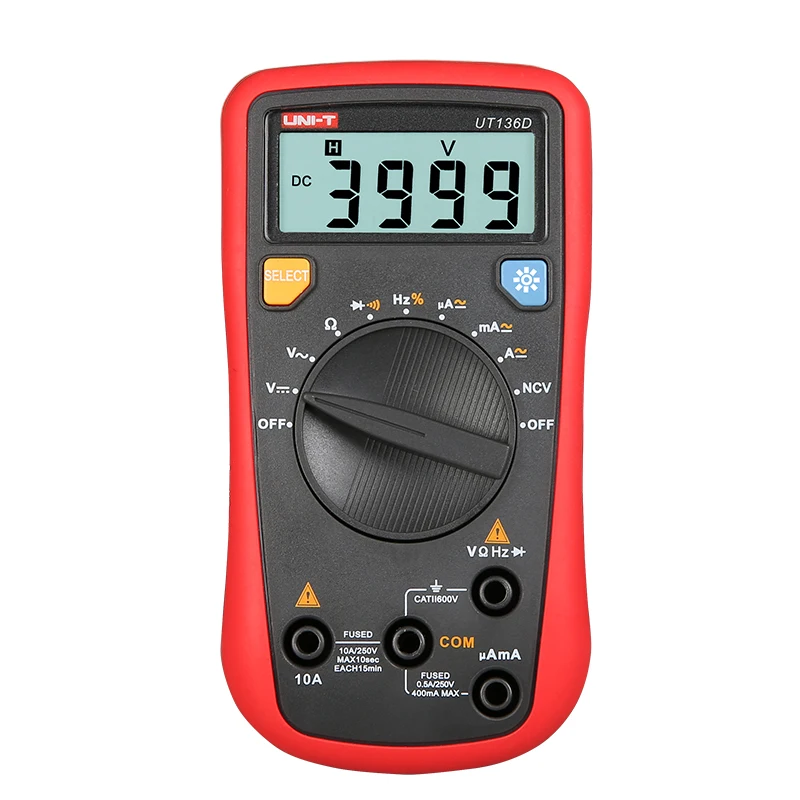 UNI-T Современные Цифровые мультиметры UT136A/UT136D NCV тест Автоматический диапазон ручной непрерывности зуммер Удержание данных автоматическое выключение