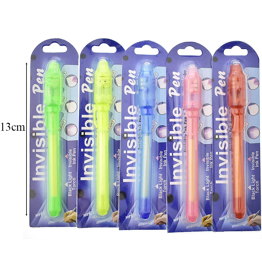 Student Creative Magic UV Light White Refill Invisible Ink Pen Banknote