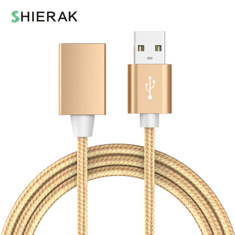 

SHIERAK New Arrival USB Extension Cord Male To Female Extension Nylon Braided Wire Extended Connection For Keyboard Mouse U Disk