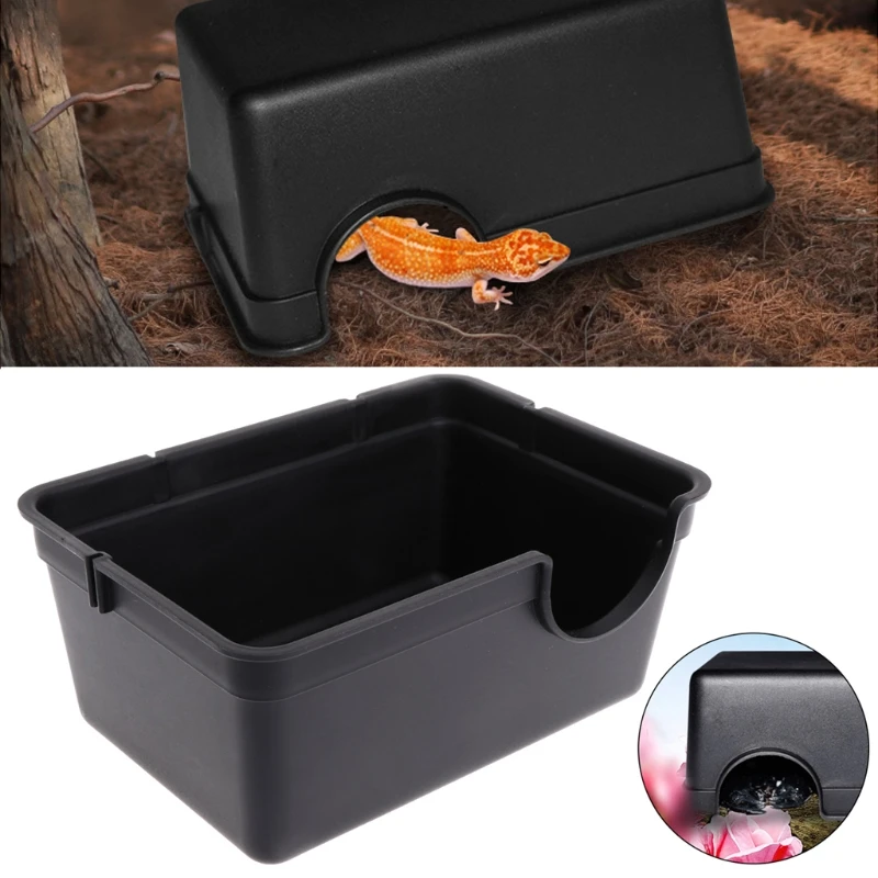 

Reptile Box Hiding Case Hole Water Feeder Spider Turtle Snake Supplies Centipede