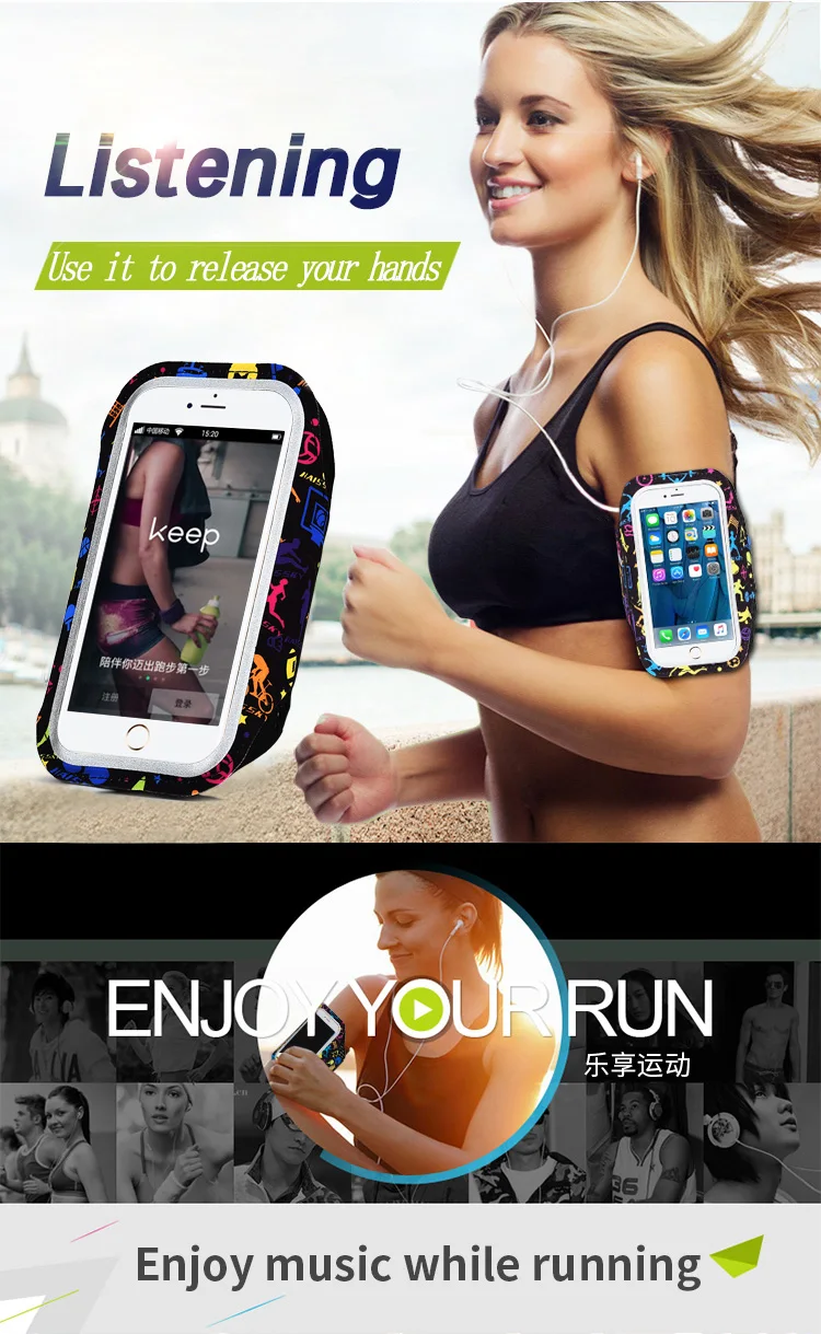 Спортивные нарукавники HAISSKY для бега iPhone 11 Pro X XS Max XR 8 7 6 Plus, чехол для телефона с сенсорным экраном для samsung S9 S8, нарукавный чехол
