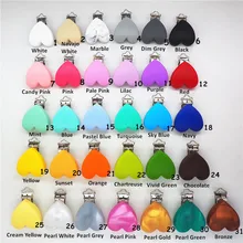 Chenkai 20 pçs bpa livre silicone clipes de coração diy bebê chupeta manequim mordedor titular clipes soother brinquedo de enfermagem acessório