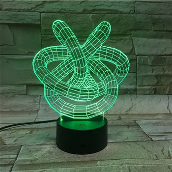 

3D Lava Lamp Creative 7 Color Changing LED Night Light RGB Mood Decor Gift Bedroom Table Lamp Bar Office Art Decoration 3D-009