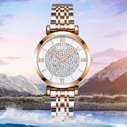 Women Watch 2019 Fashion Gypsophila Ladies Quartz Dress Wristwatches Top Brand Luxury Stainless Steel Waterproof Bracelet Clock Women Watch 2019 Fashion Gypsophila Ladies Quartz Dress Wristwatches Top Brand Luxury Stainless Steel Waterproof Bracelet Clock