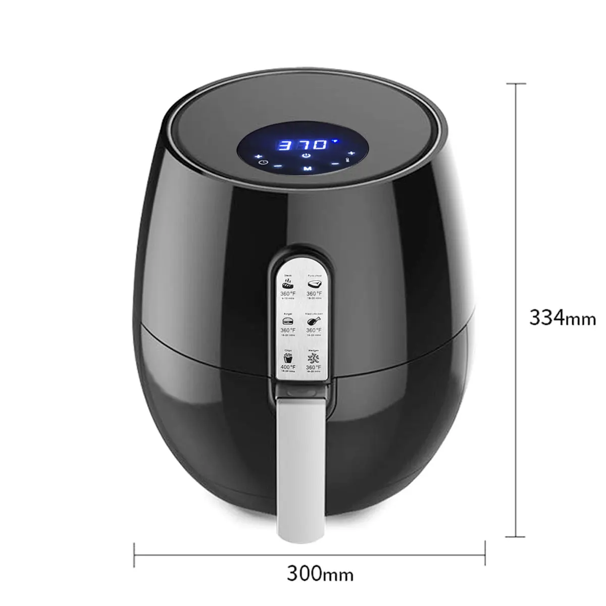  1400W 5.2L Power Air Fryer Digital LED Touch Screen Timer Temperature Control Electric Deep Fryer A - 33047322847