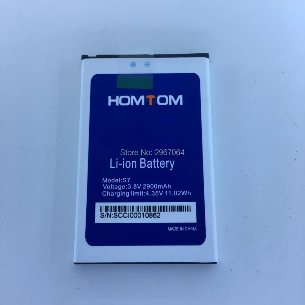 

Mobile phone battery for HOMTOM S7 battery 2900mAh Long standby time High capacity for HOMTOM phone battery