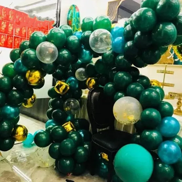 30 шт 10/12 дюймов тёмно-зеленый круглый Латексные воздушные шары на день рождения вечерние надувной воздушный шар для Бэйби Шауэр украшения