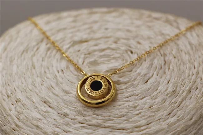 316L-Stainless-Steel-Gold-Plated-Double-Loop-Shell-Pendant-Necklace-Roman-Numerals-Link-Chain-Necklace-Fashion (3)