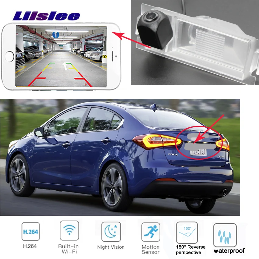 LiisLee для Kia Mentor Shuma Spectra 2011 ~ 2014 HD резервная парковочная камера заднего вида |