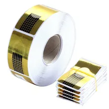 100 adet profesyonel tırnak formları akrilik eğrisi oluşturucu UV jel tırnak uzatma şablon Nail Art kılavuzu formu Sticker manikür araçları