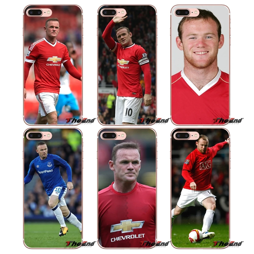 

For iPhone X 4 4S 5 5S 5C SE 6 6S 7 8 Plus Samsung Galaxy J1 J3 J5 J7 A3 A5 2016 2017 Wayne Rooney Soccer Star TPU Silicone Case