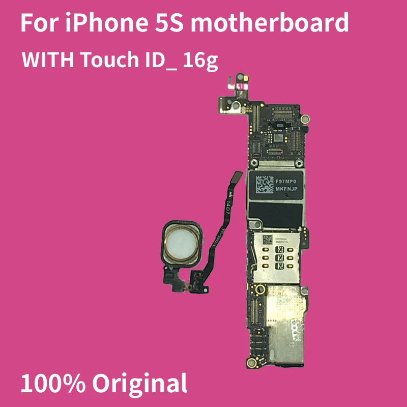 

For iPhone 5S WITH Touch ID Motherboard Unlocked Working 16G iOS 100% Original
