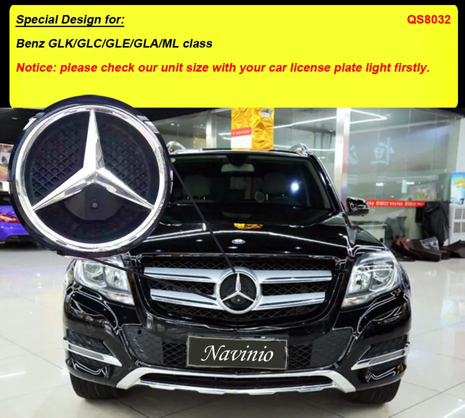 Navinio цветная CCD HD Автомобильная камера с логотипом для Benz Mercedes GLK/GLC/GLE/GLA/ML класс Автомобильная Камера Переднего Вида