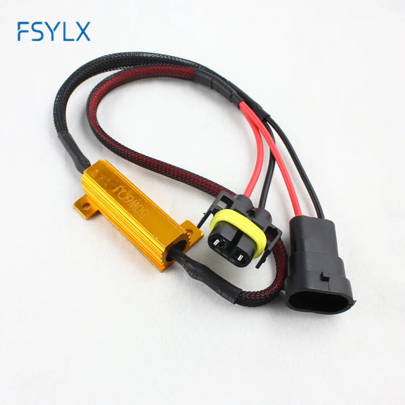 

2 x 9005 led warning canceller, LED Light Fog Xenon HID No Error Load Resistor Wiring Harness Adapter for 9005