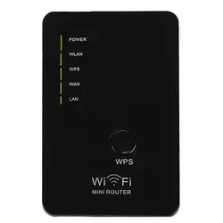 300 Мбит/с мини беспроводной маршрутизатор Wi-Fi с функцией репитера Ap ретрансляционный усилитель настенный Wi-Fi адаптер (ЕС Plug)