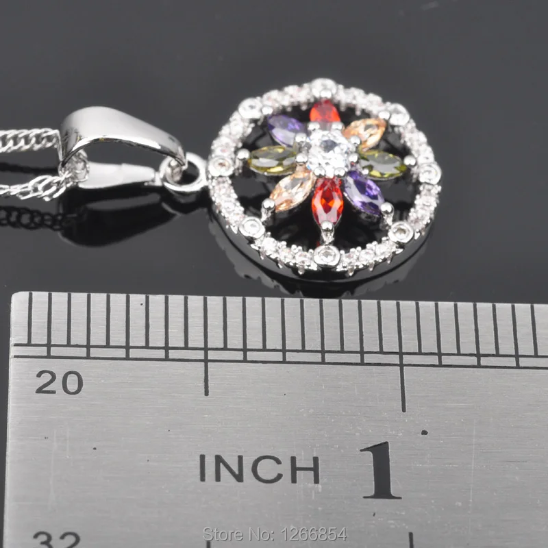 Идеальный многоцветный кубический циркон для женщин Посеребренные Ювелирные