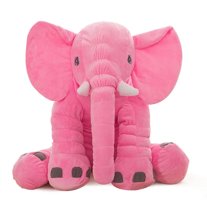 

New Fashion Plush Elephant Toy Kids Sleeping Back Cushion Elephant Doll Baby Doll Birthday Gift(pink)33*40cm