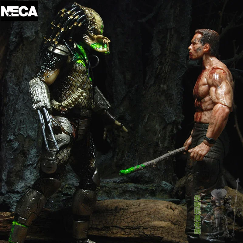 NECA Predator VS  Schwarzenegger model toy