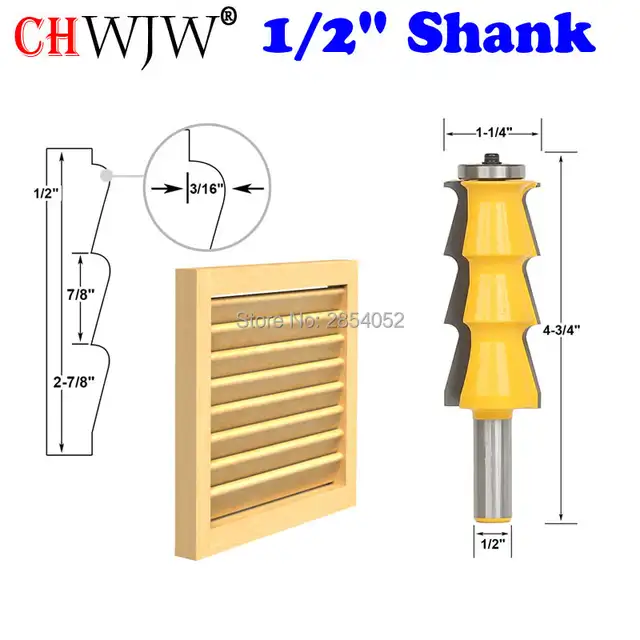 1pc Louver Shutter Style Router Bit 1 2 Shank Door Knife