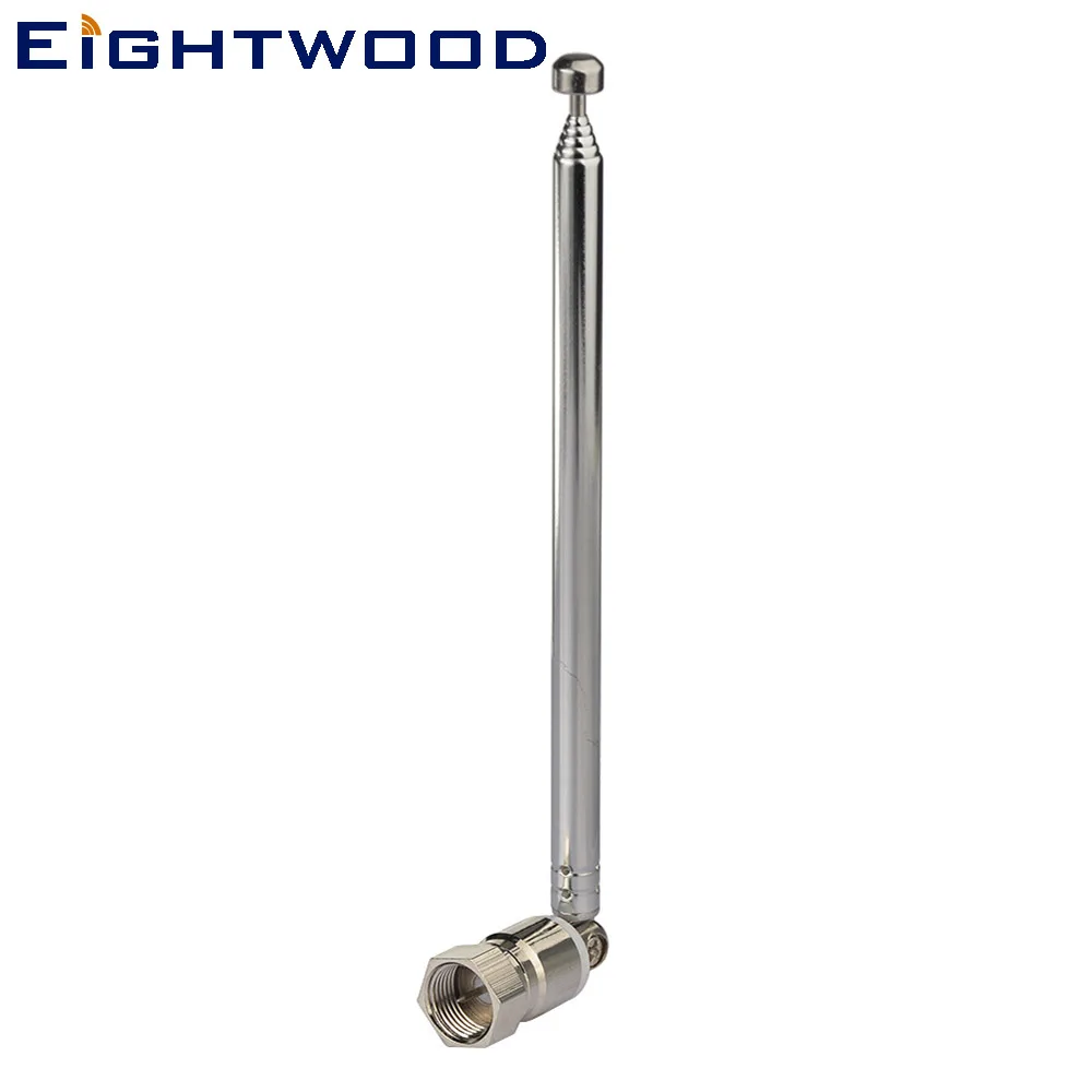 

Eightwood F Male Connector DAB DAB+ FM AM TV Antenna 6 Section Telescopic Aerial Antenna for Home Audio Radio Stereo Receiver