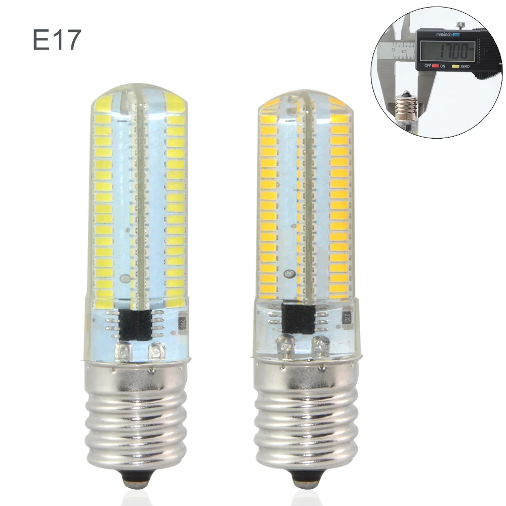 E11 E12 E14 E17 G9 SMD4014 Светодиодная лампа 152 светодиода силиконовая для тела AC110V 127V