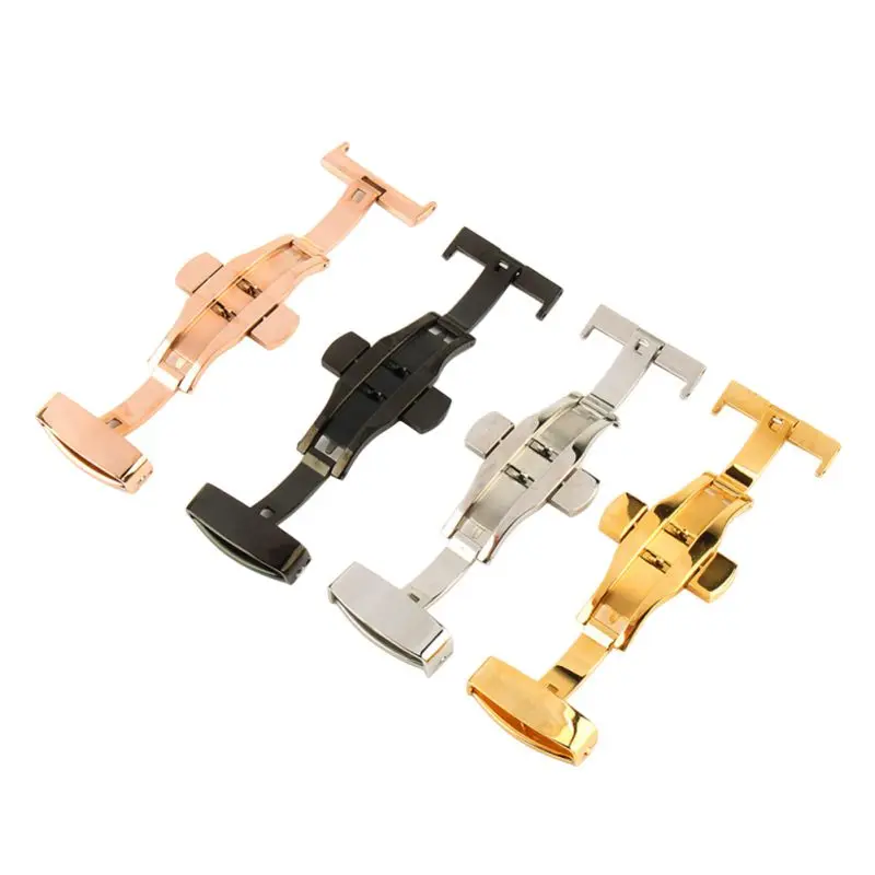 

Fashion Nice Butterfly Deployment Watch Bands Double Push Button Fold Strap Buckle Clasp 16/18/20/22/24mm