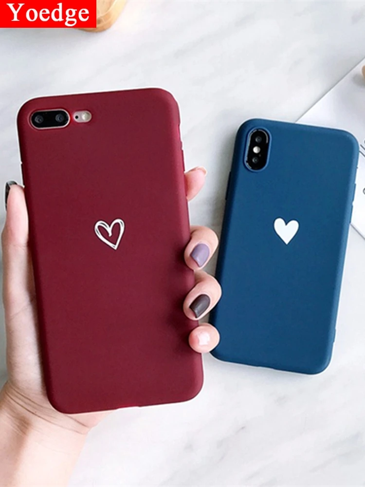 

Soft TPU Matte Blue Red Case For Capa iPhone 6 6s 7 8 Plus 10 X XR Back Cover For iPhone 6 S XS Max Funda For iPhone 7 Plus Case