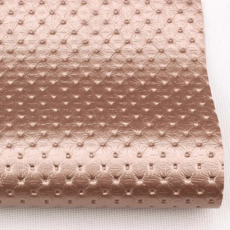 Lychee Life A4 Embossed Dot PU Leather Fabric High Quality Synthetic Leather DIY Sewing Material for Handmade Crafts